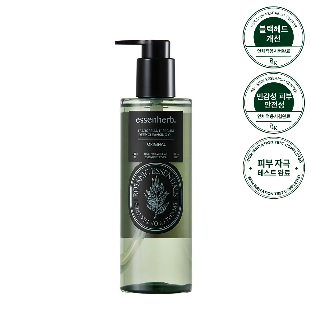 [NEW] 에센허브 티트리 안티세범 딥 클렌징오일 300ml